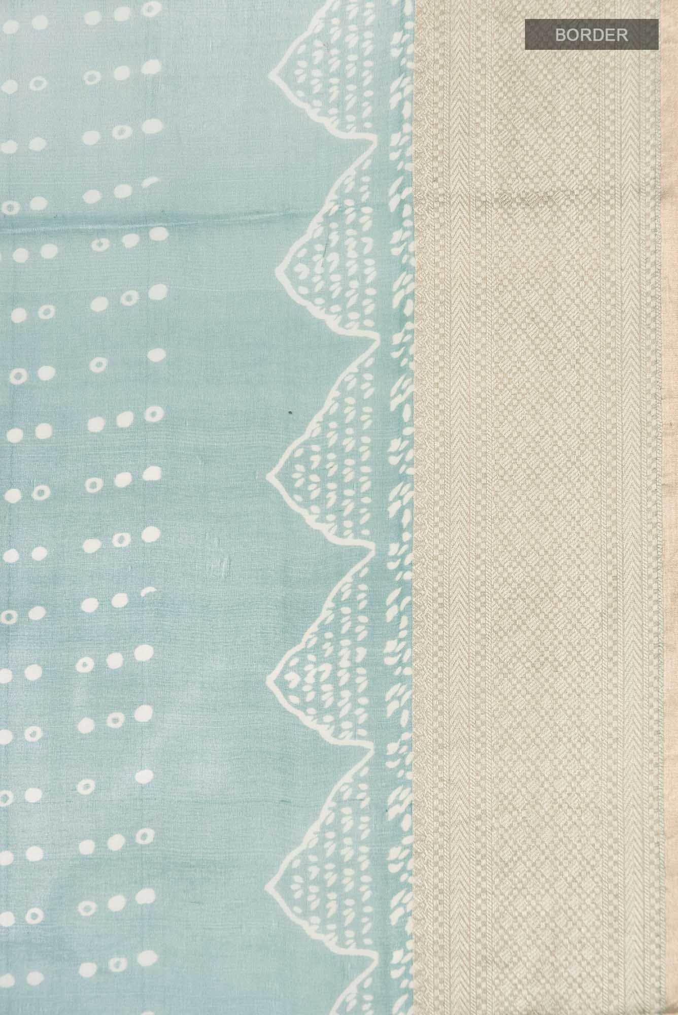 Blue Organza Silk Saree