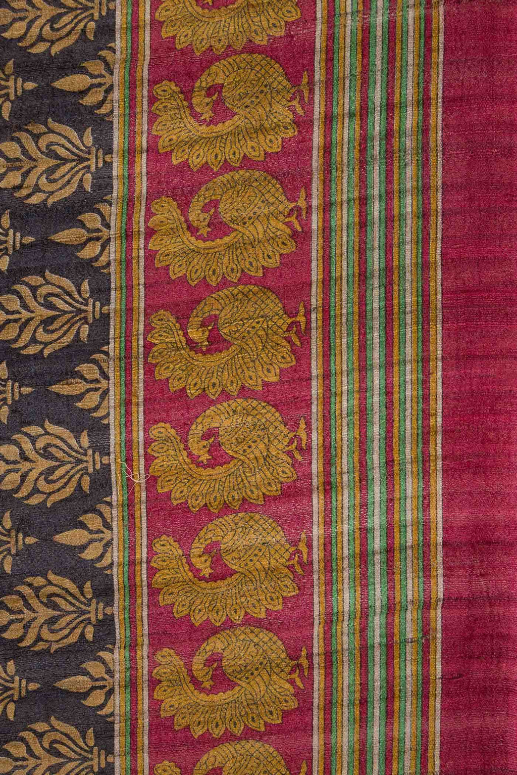 Black Jute Silk Saree