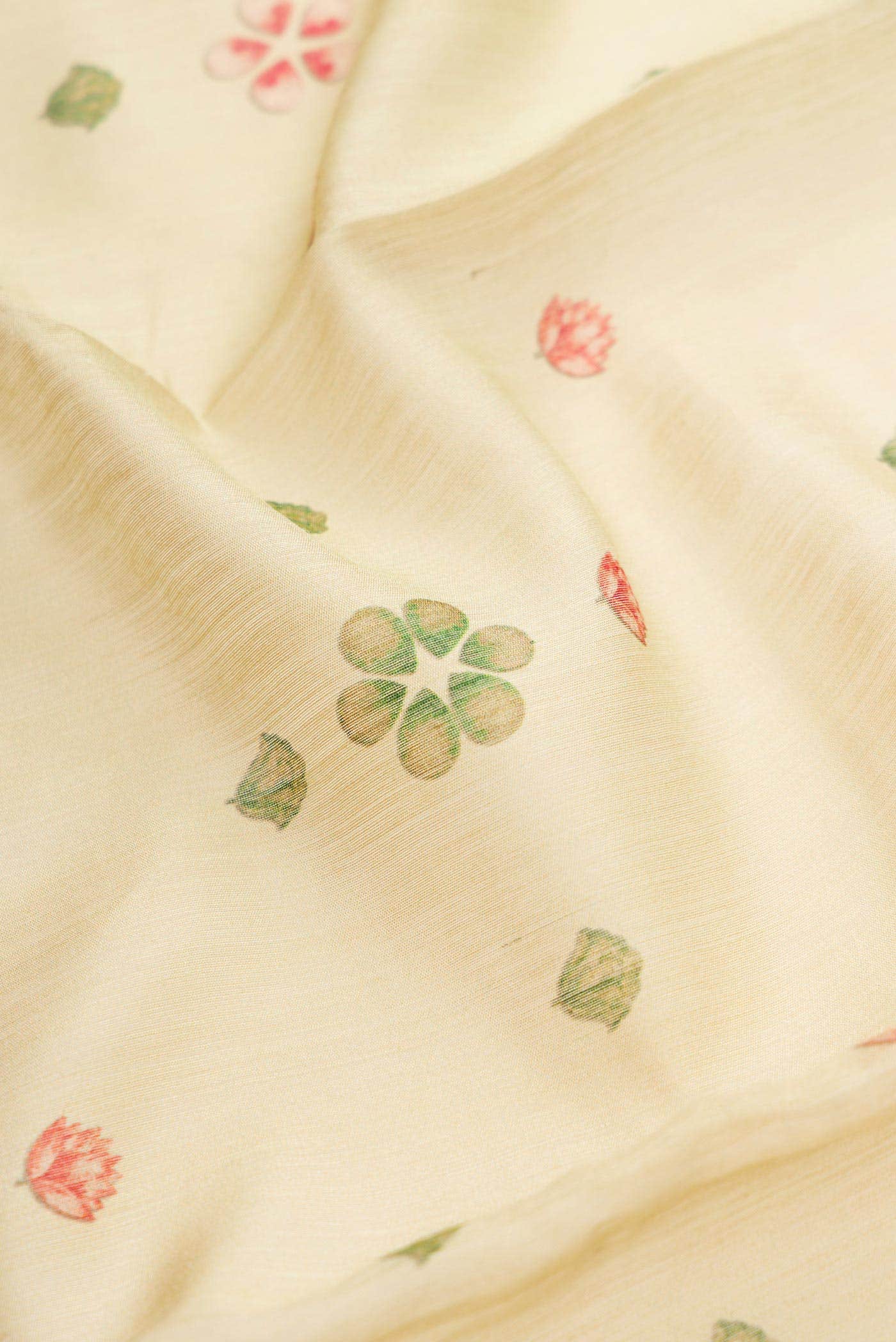 Pista Green Chanderi Silk Saree