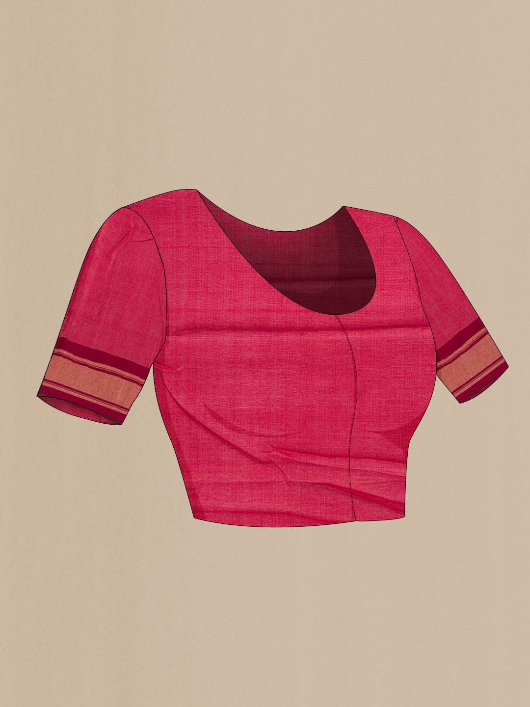 Sandal Jute Silk Saree