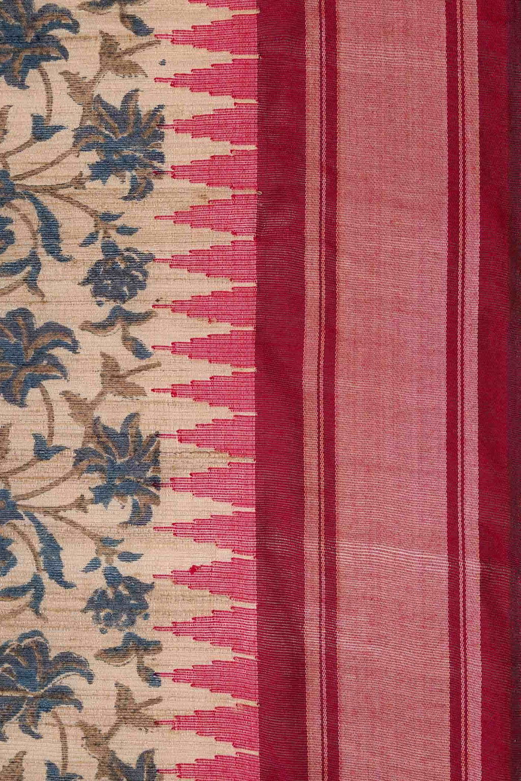 Sandal Jute Silk Saree