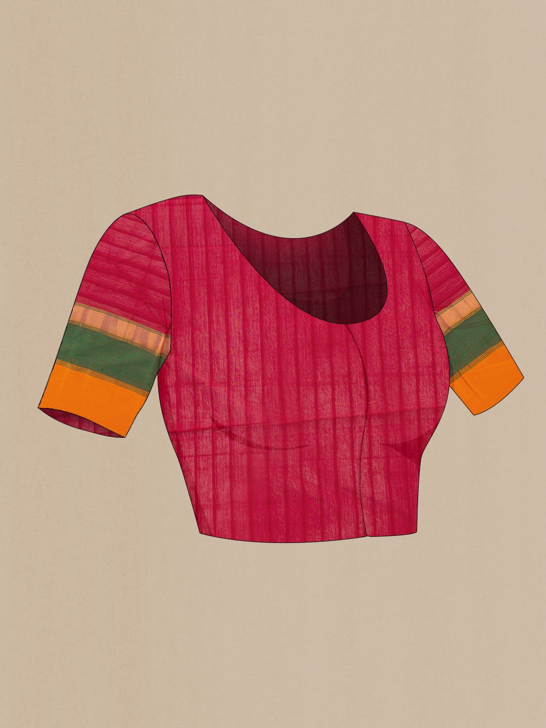 Maroon Poly Cotton Saree