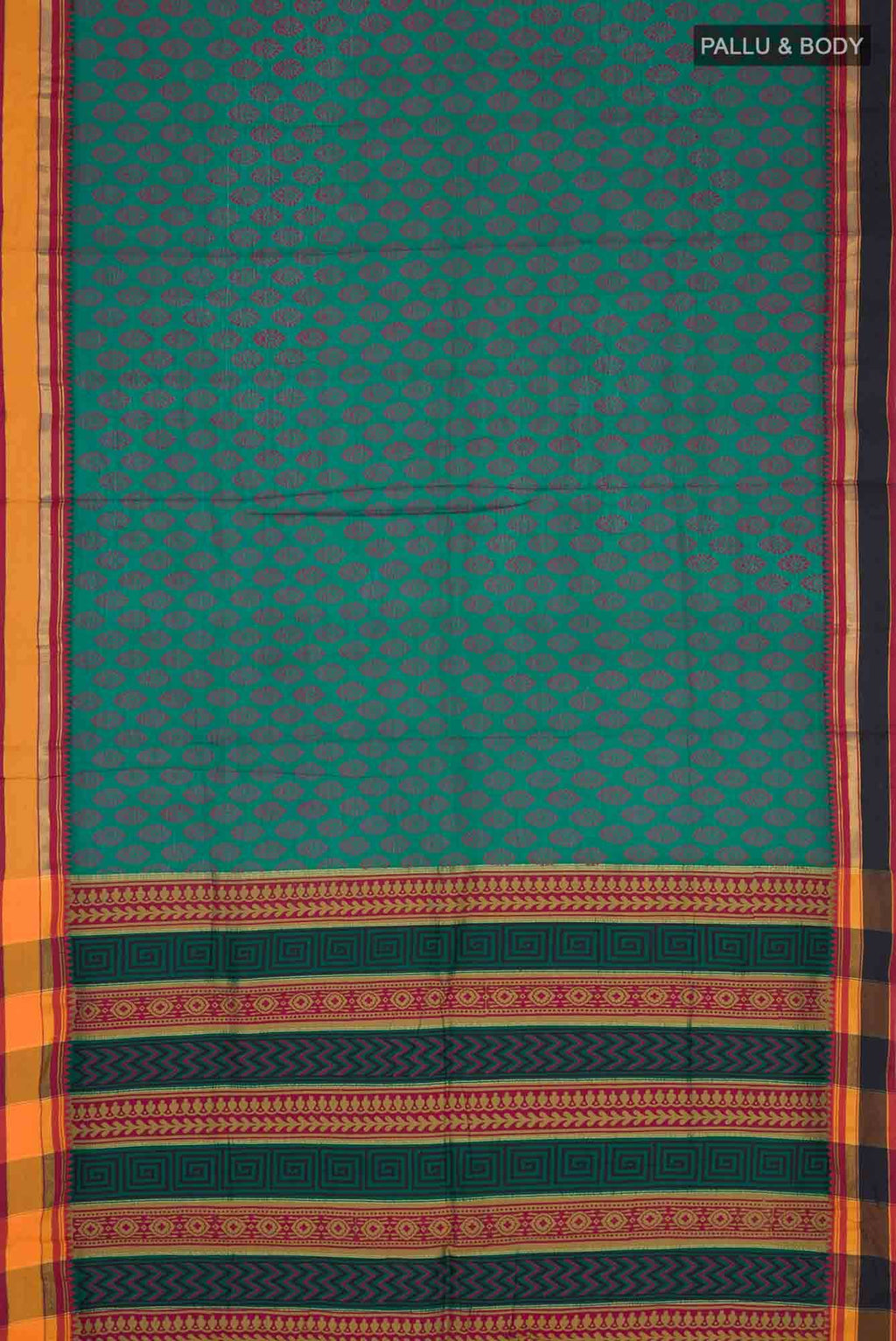 Green Blended Ilkal Cotton Saree