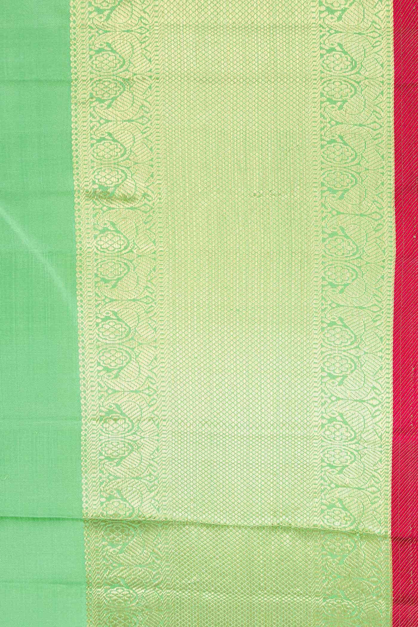 Green Dual Tone Kanchipuram Silk Saree