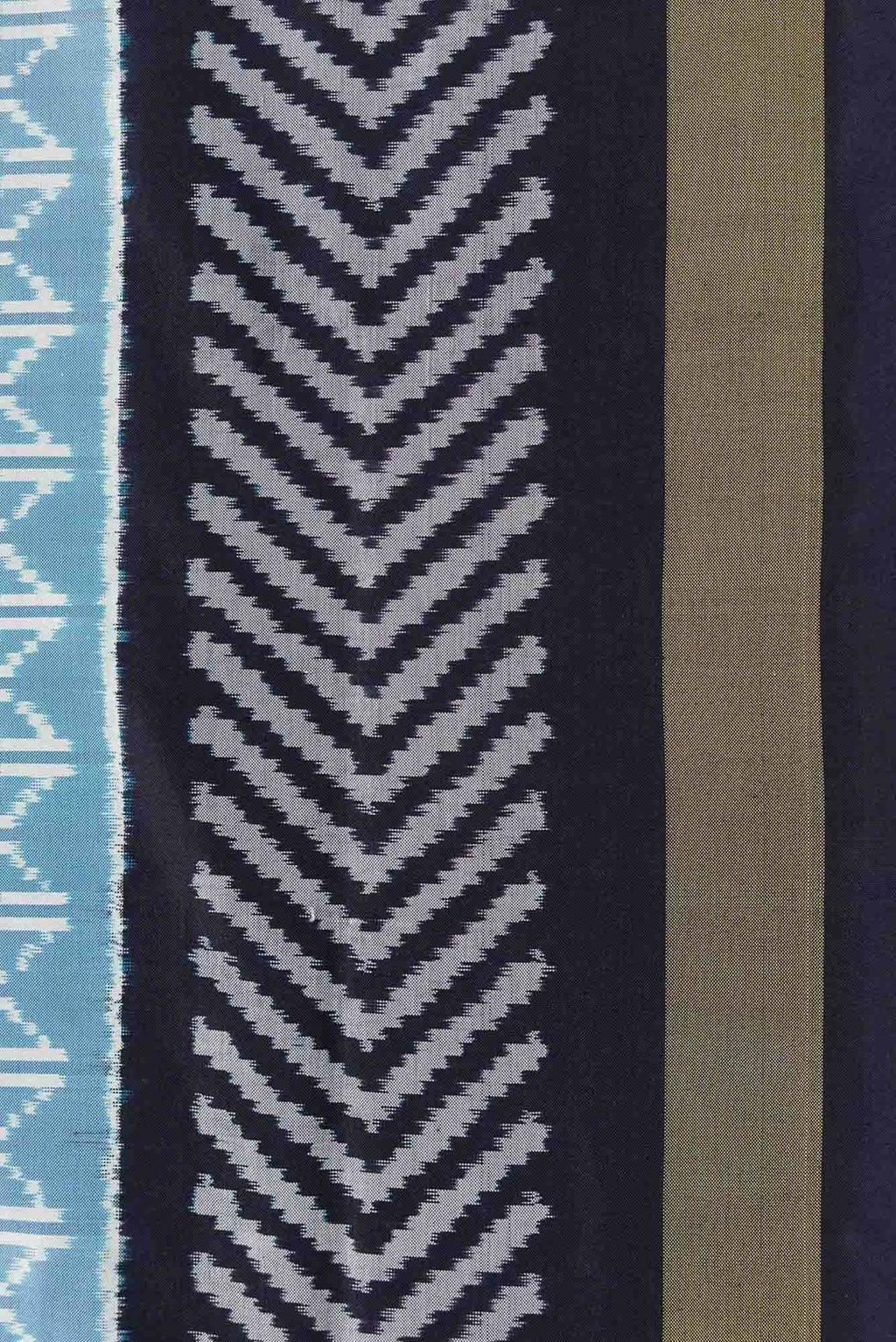 Sky Blue Dual Tone Double Ikat Saree