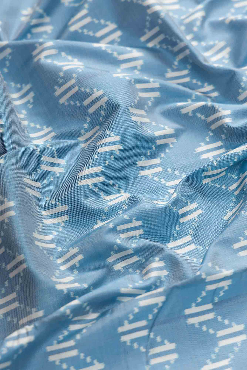 Sky Blue Dual Tone Double Ikat Saree