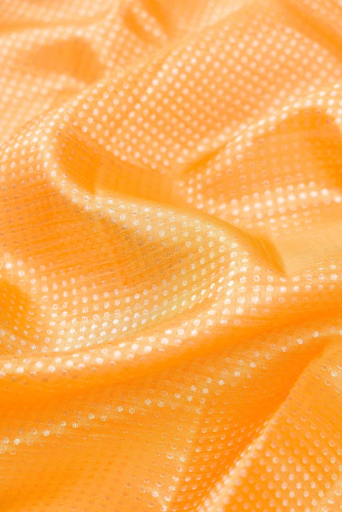 Golden Peach Dual Tone Kanchipuram Tissue Silk Saree