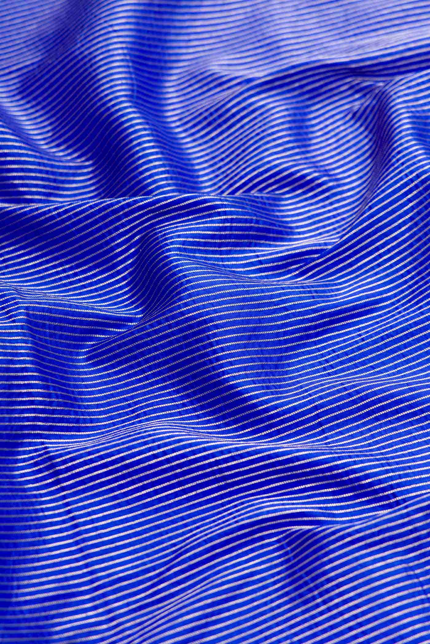 Royal Blue Dual Tone Banarasi Silk Saree