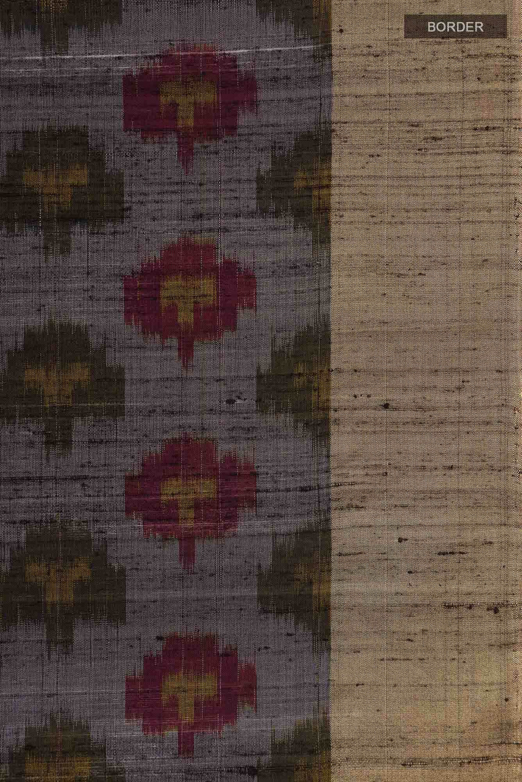 Grey Raw Silk Saree