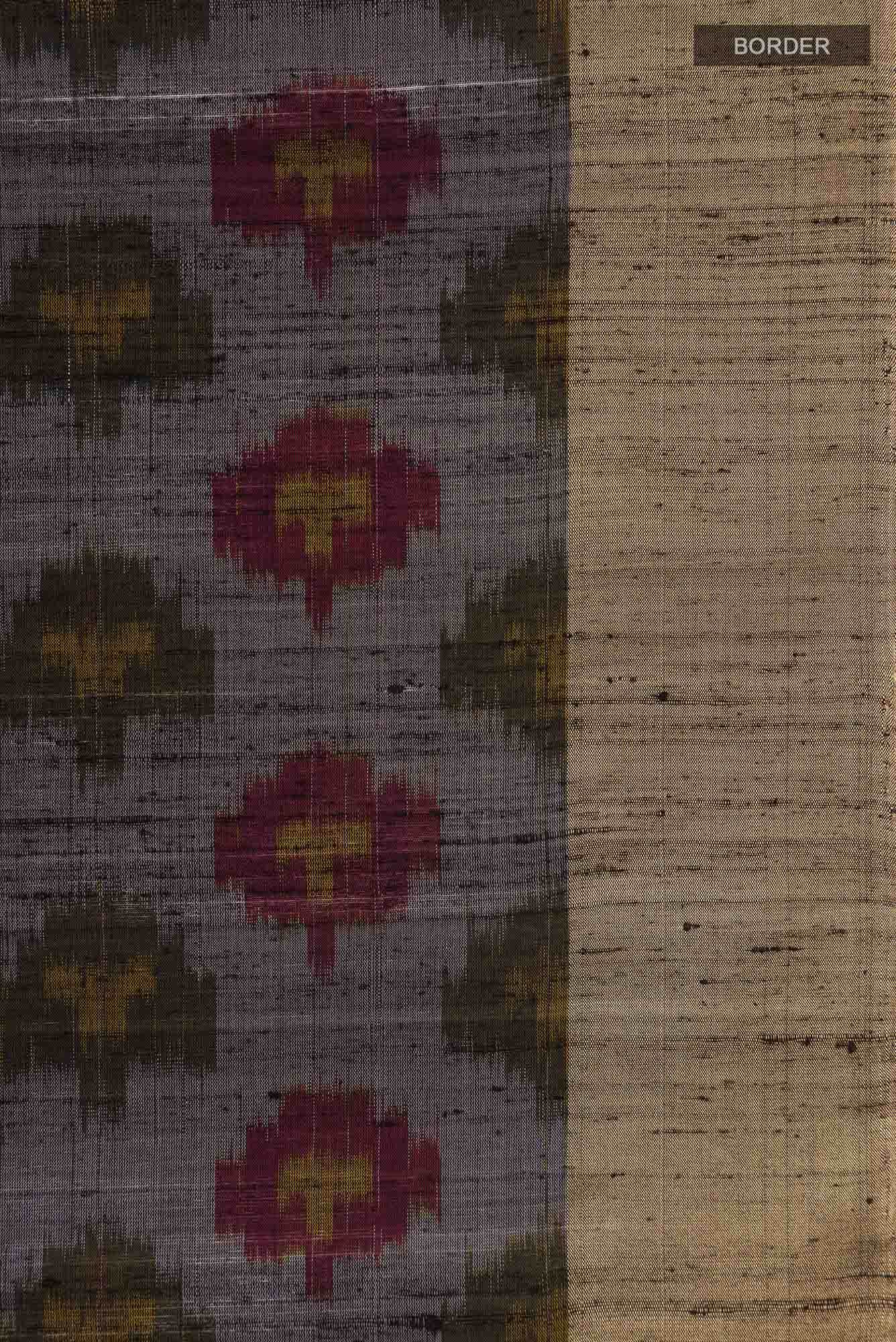 Grey Raw Silk Saree