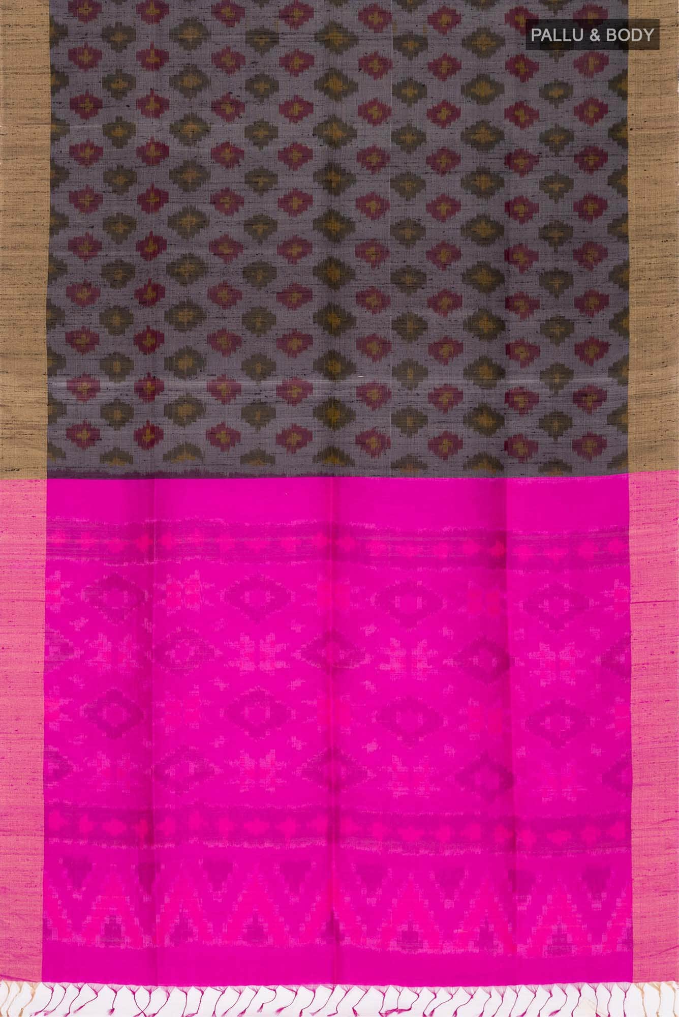 Grey Raw Silk Saree