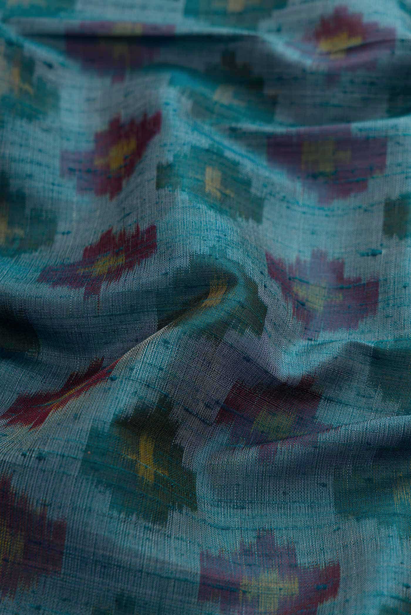 Grey Dual Tone Raw Silk Saree