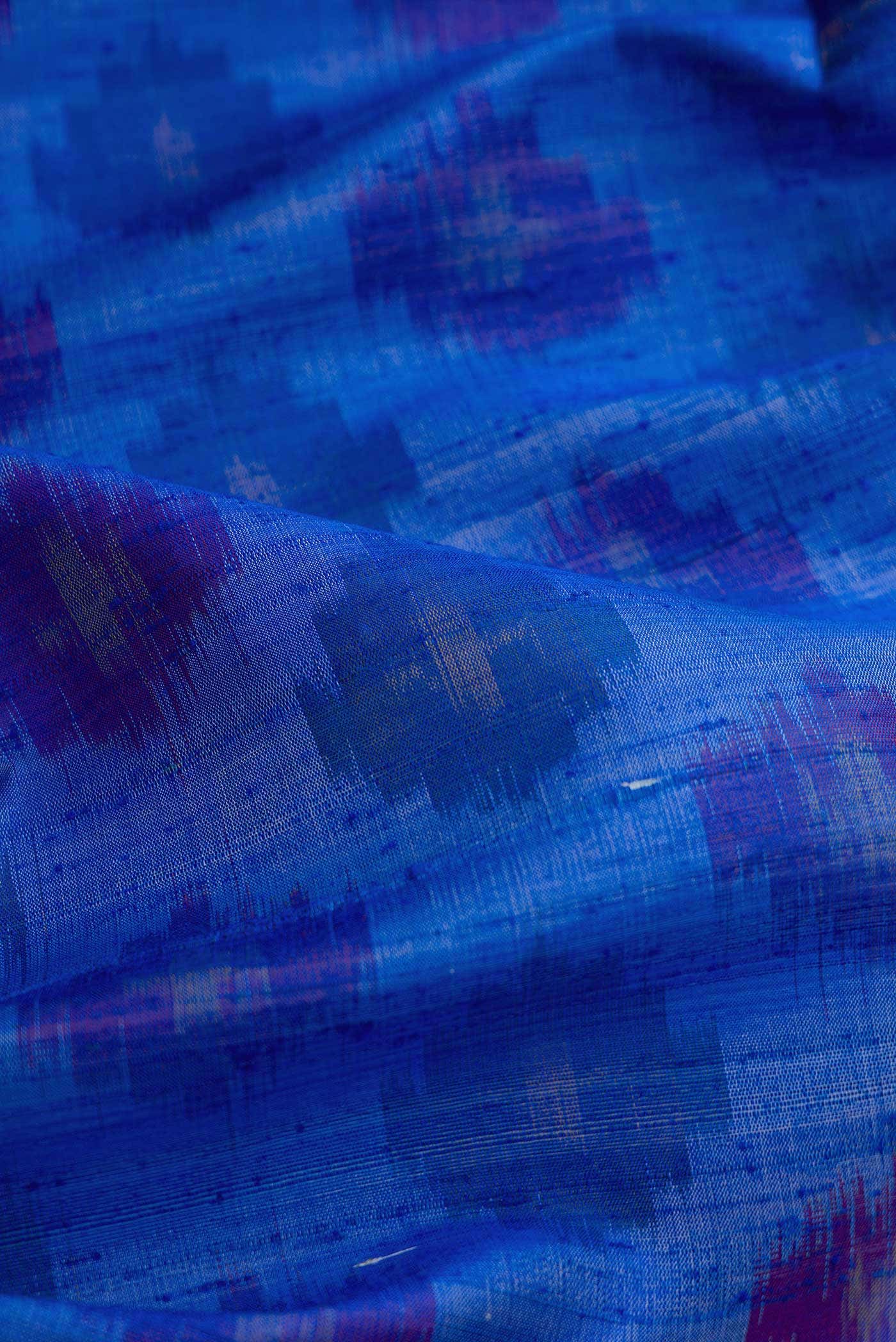 Royal Blue Dual Tone Raw Silk Saree