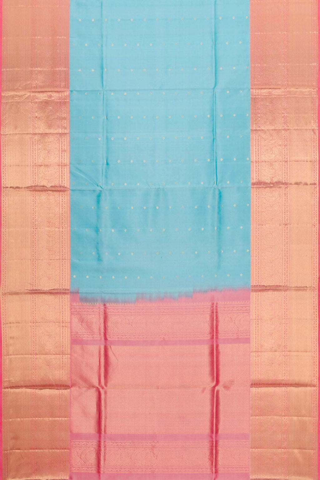 Sky Blue Dual Tone Soft Silk Saree