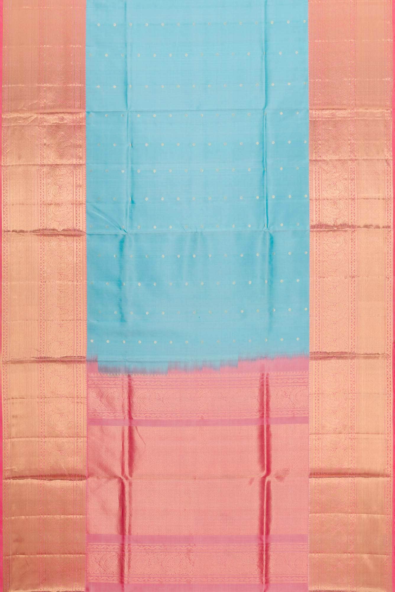 Sky Blue Dual Tone Soft Silk Saree