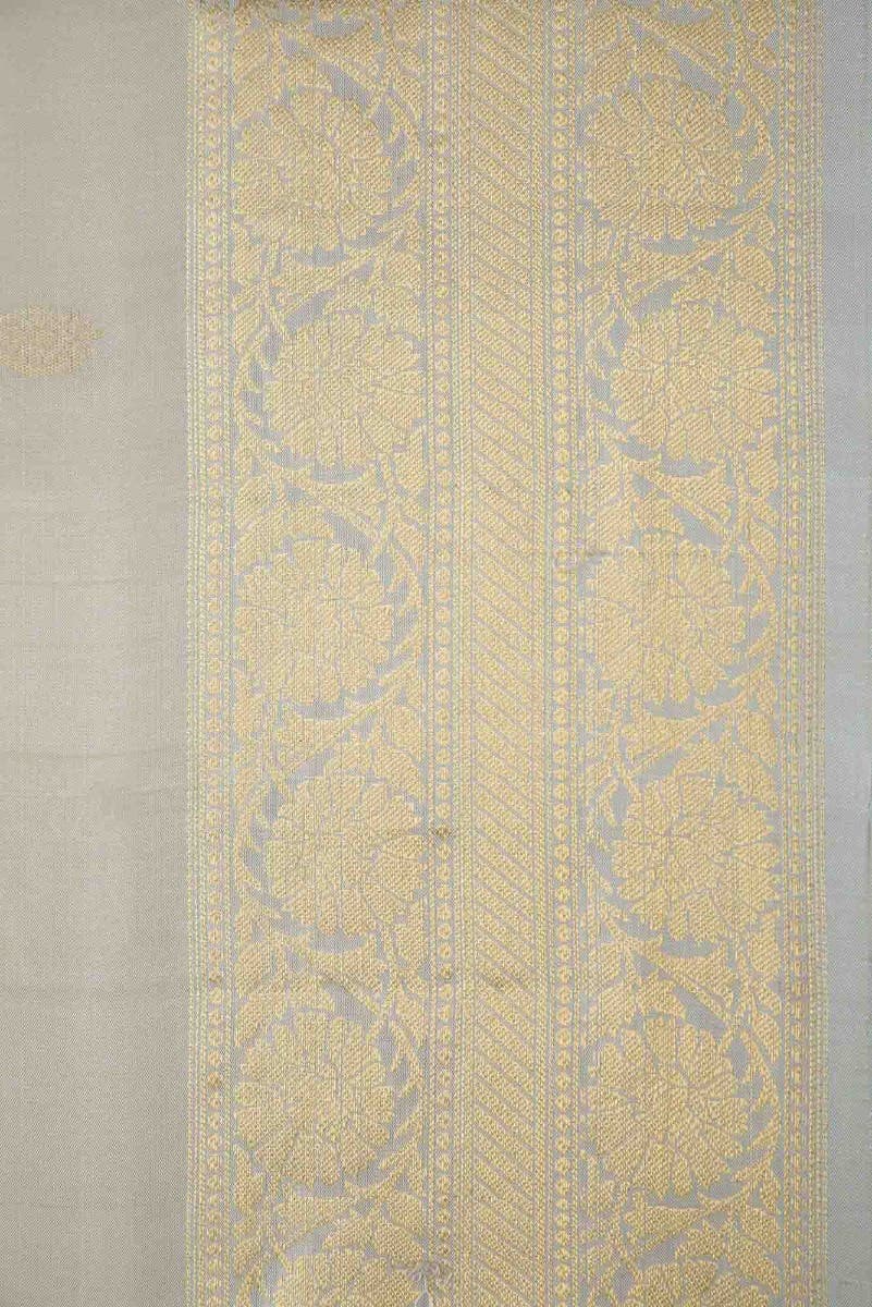 Grey Dual Tone Soft Silk Saree