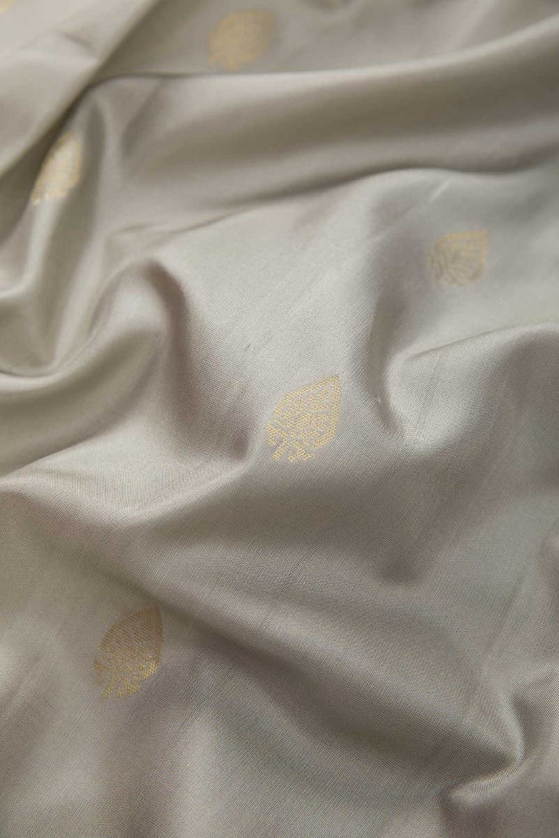 Grey Dual Tone Soft Silk Saree