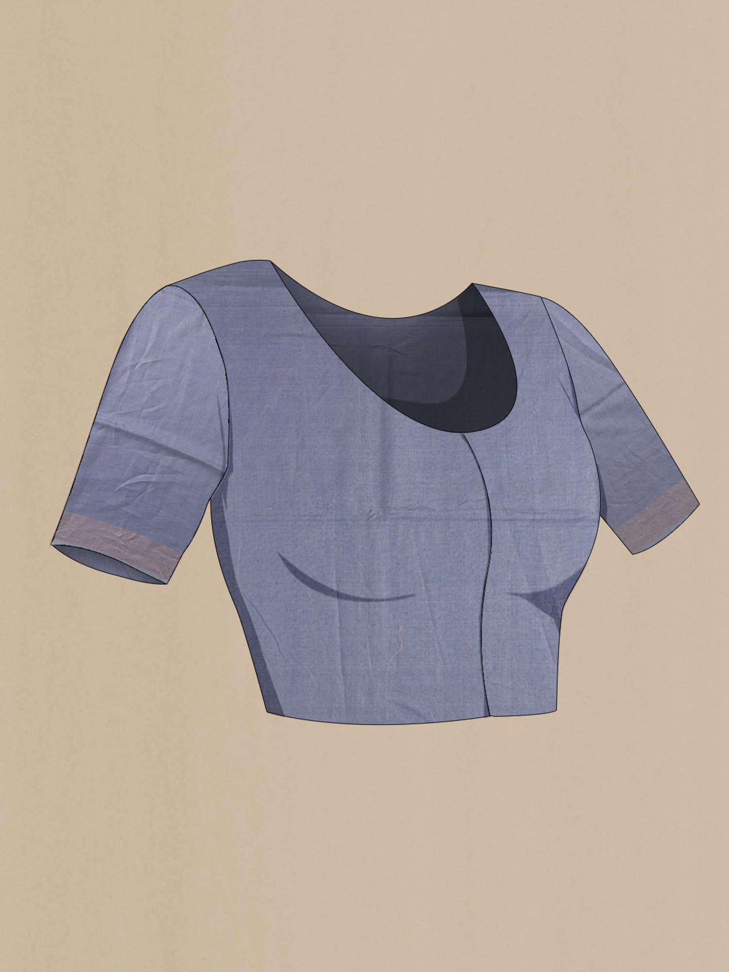 Grey Tussar Silk Saree