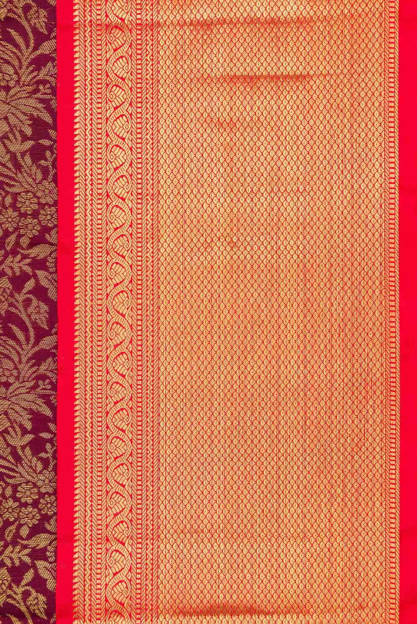 Maroon Dual Tone Kanchipuram Silk Saree