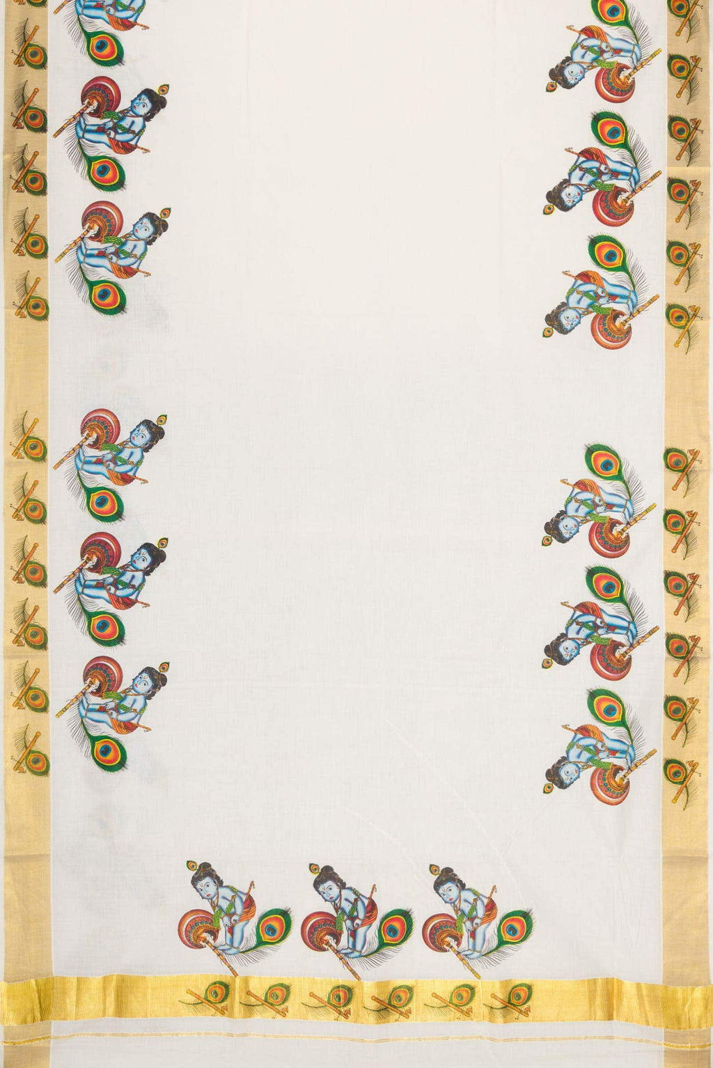 Sandal Dual Tone Kerala Cotton Saree