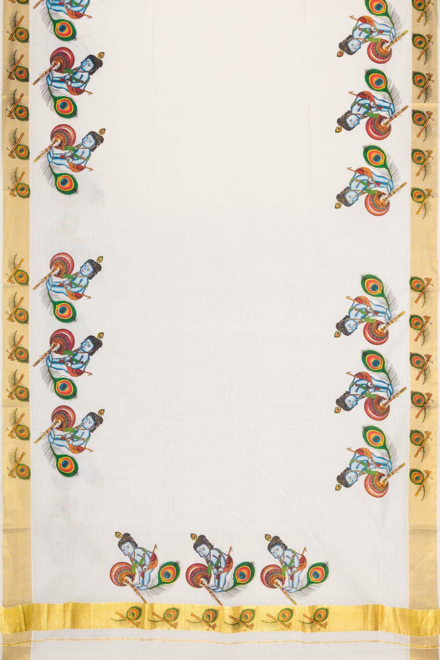 Sandal Dual Tone Kerala Cotton Saree