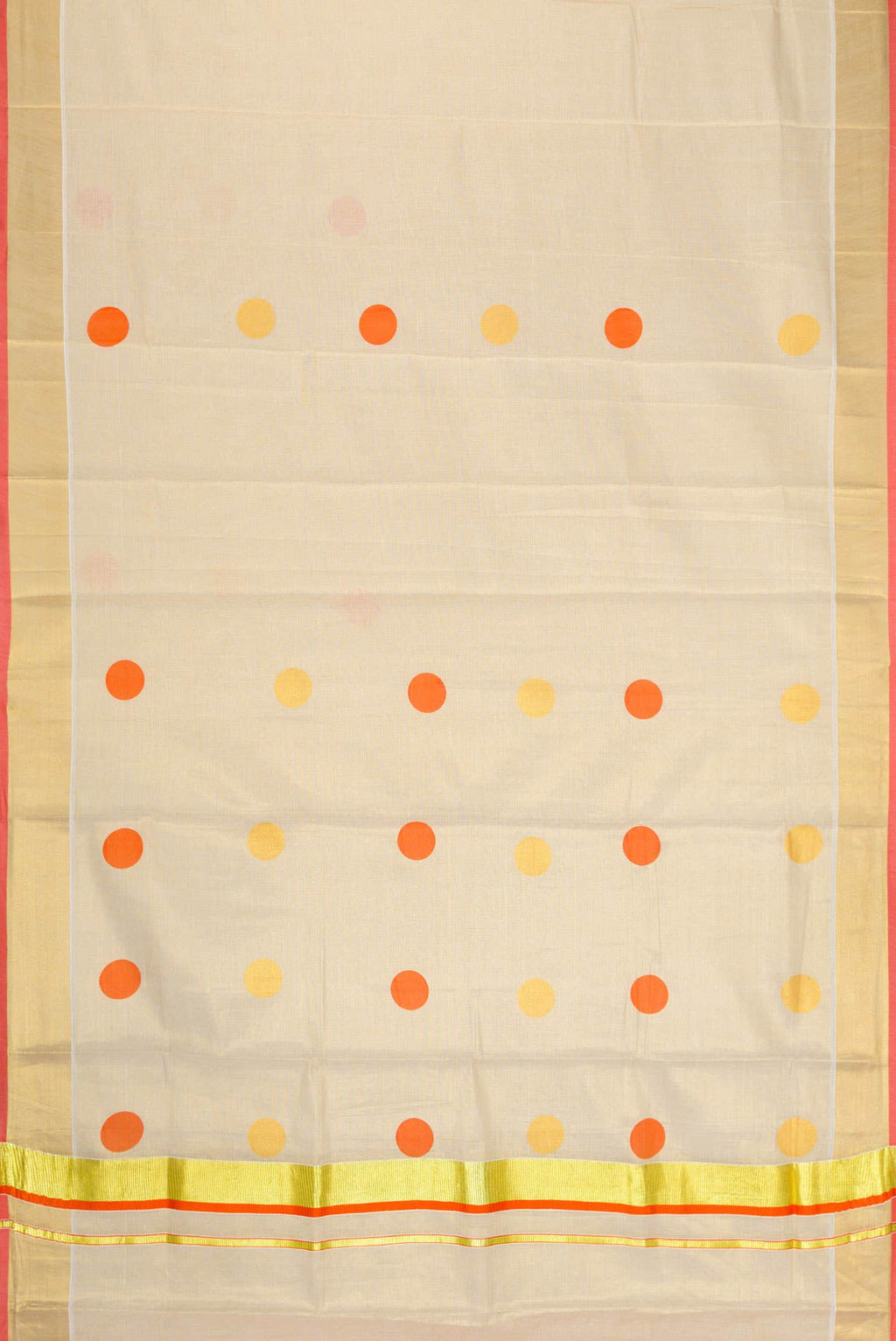 Sandal Dual Tone Kerala Cotton Saree