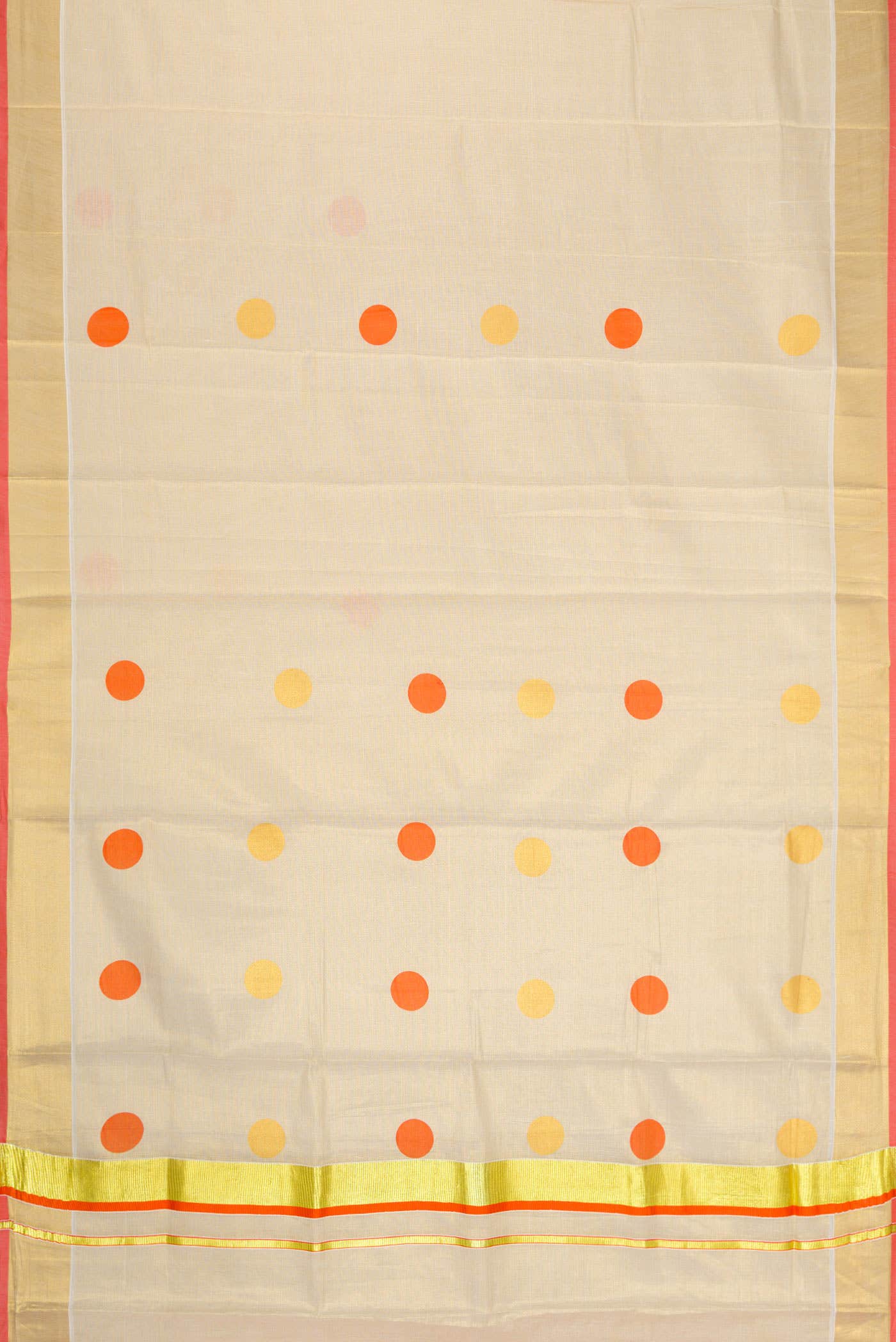 Sandal Dual Tone Kerala Cotton Saree
