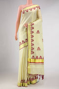Gold Dual Tone Kerala Cotton Saree