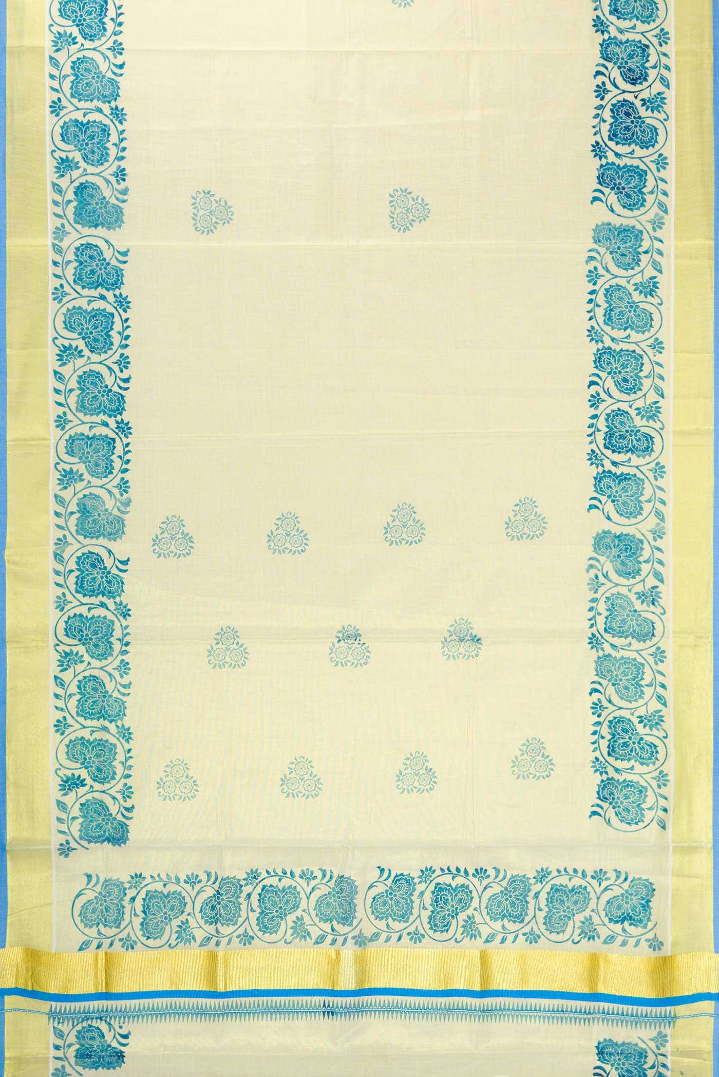 Sandal Kerala Cotton Saree