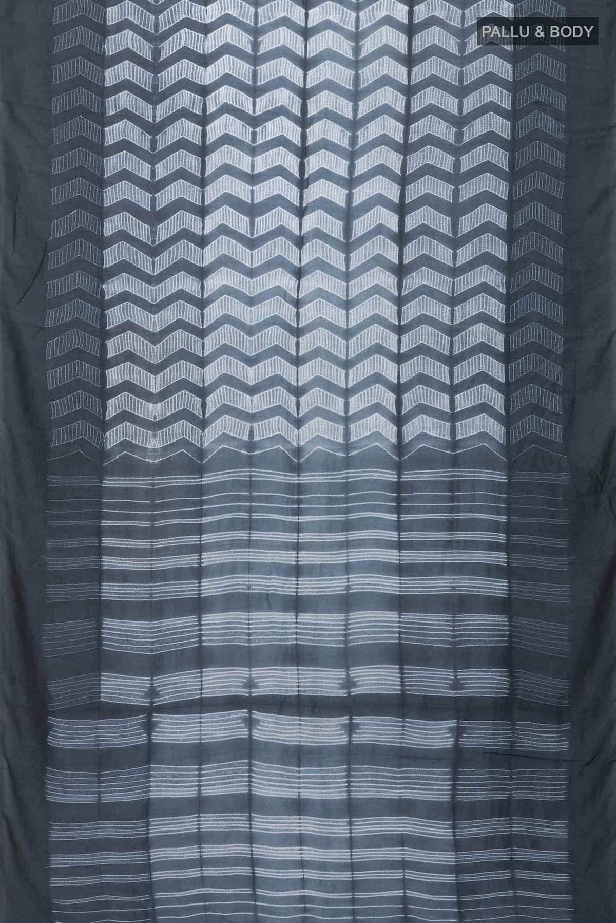 Grey Tussar Silk Saree