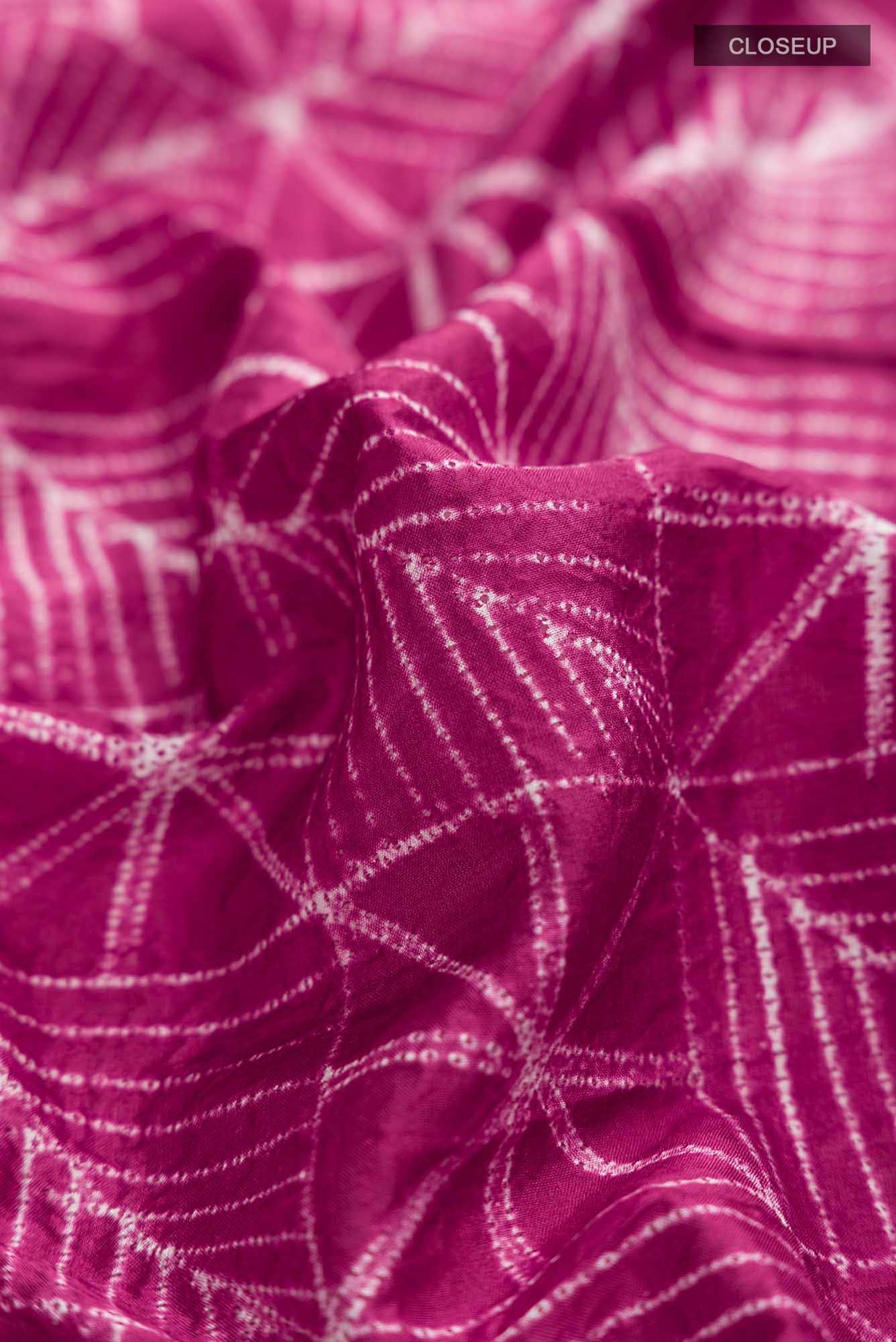 Maroon Printed Silk Saree
