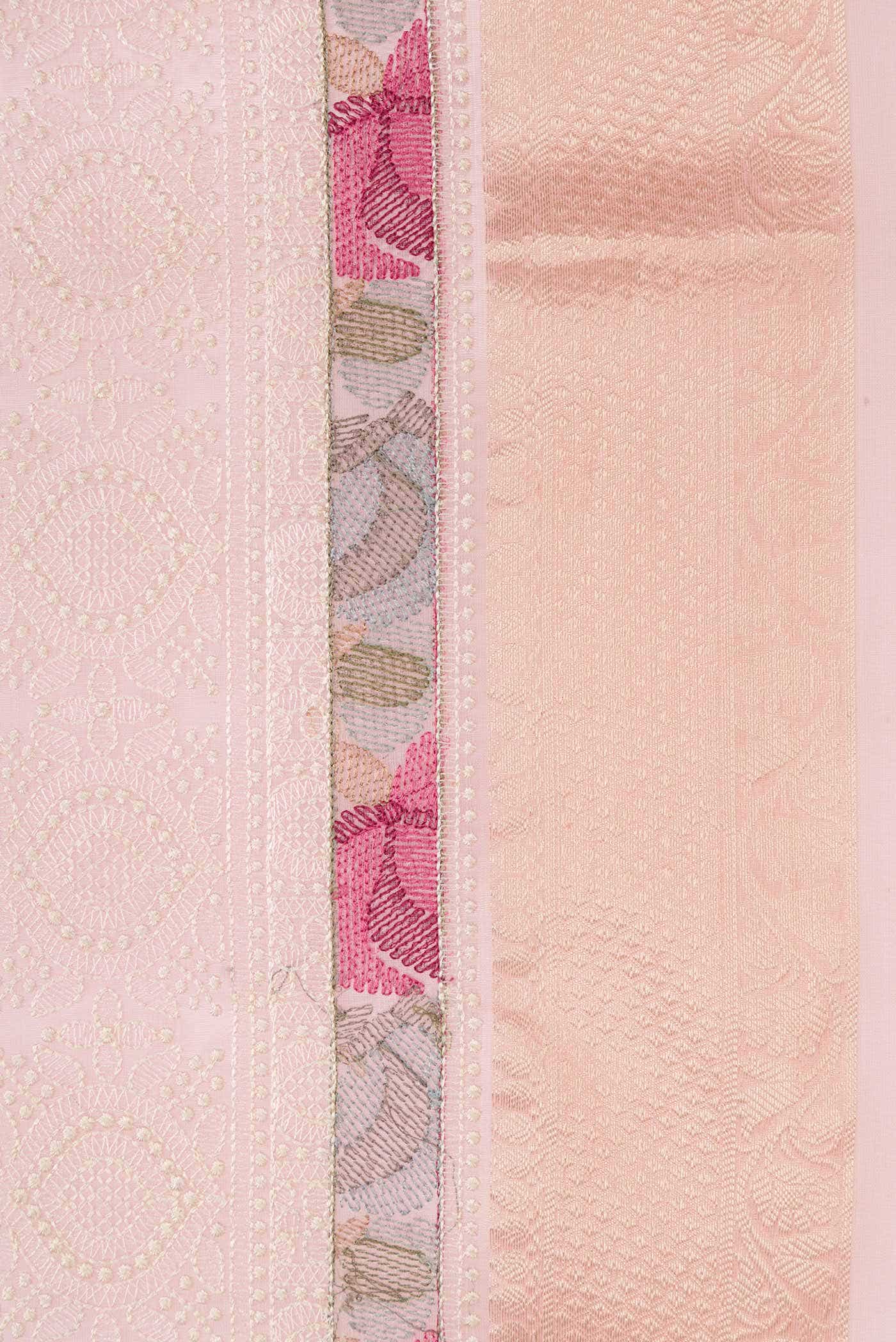 Pink Organza Silk Saree