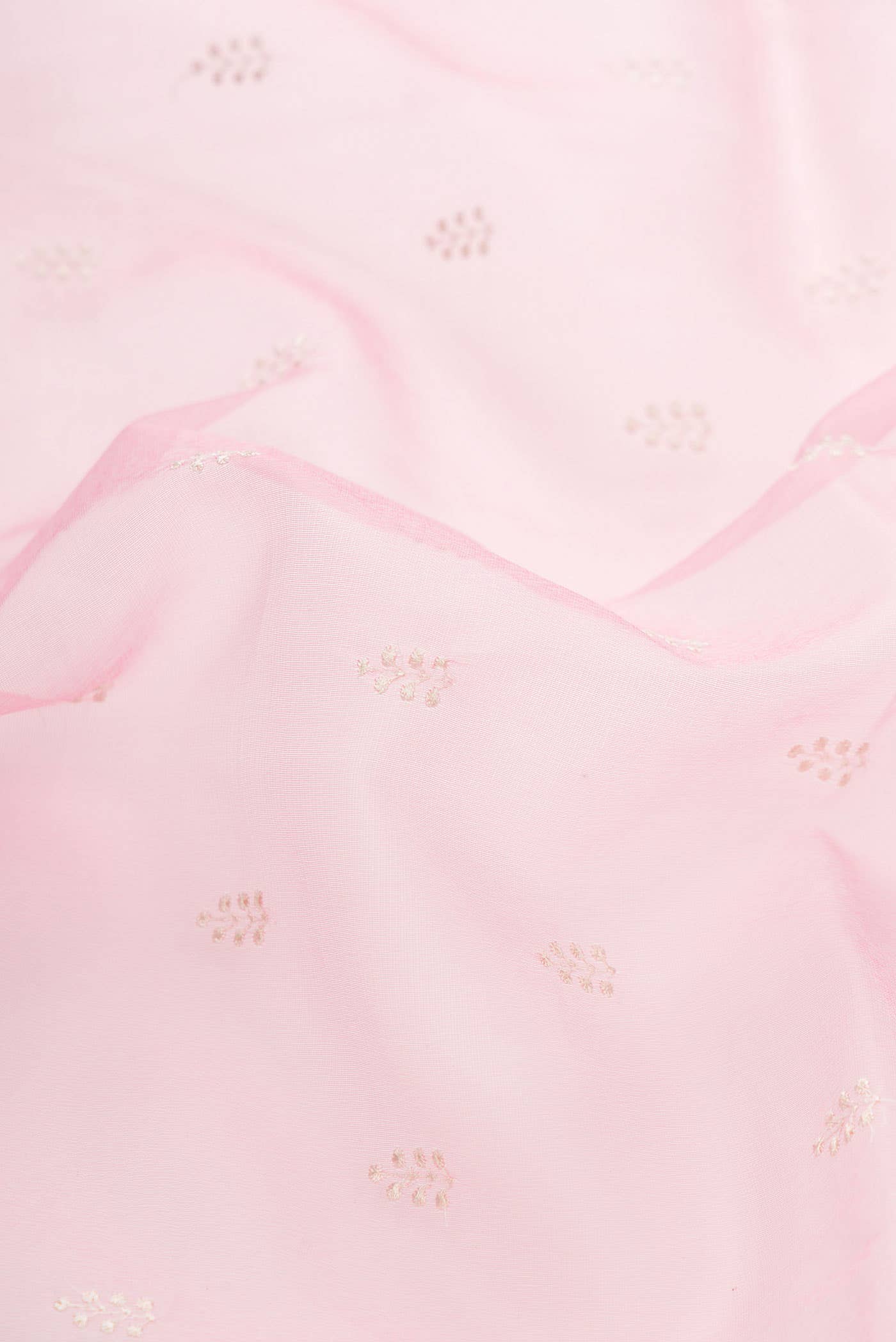 Pink Organza Silk Saree
