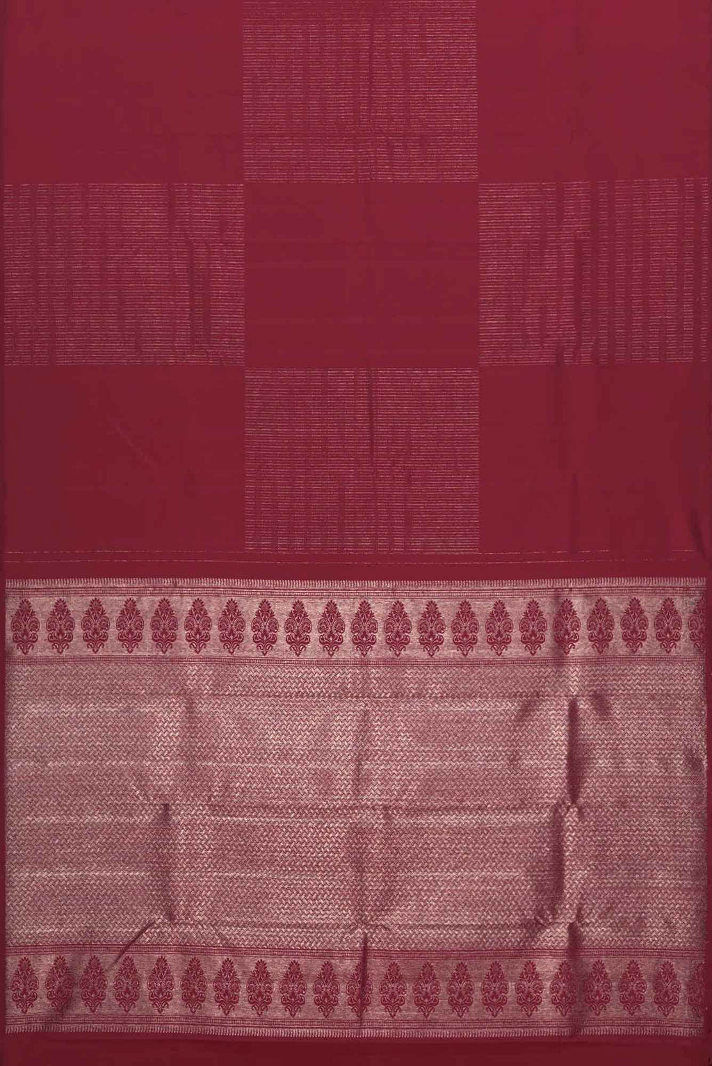 Maroon Dual Tone Kanchipuram Silk Saree
