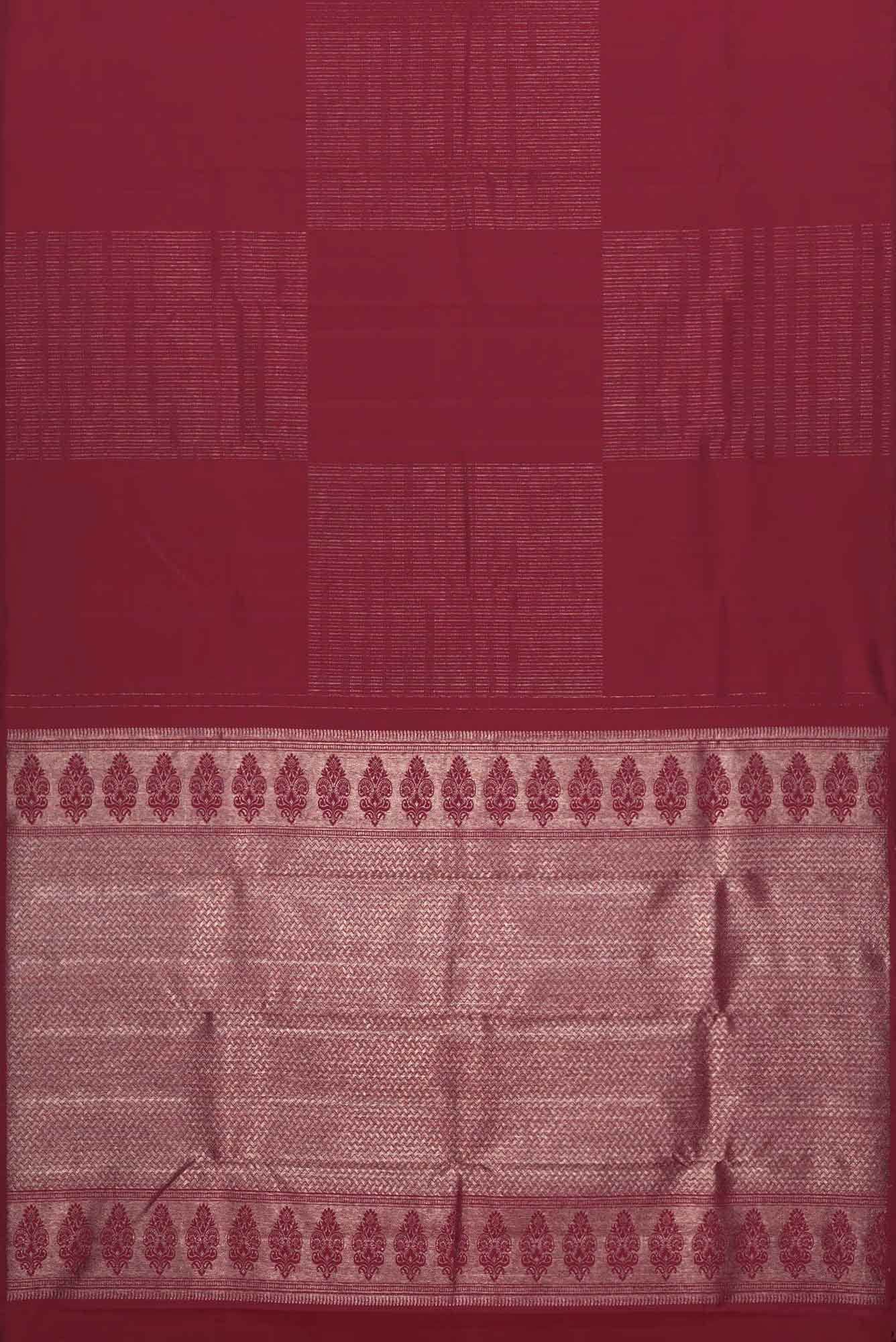 Maroon Dual Tone Kanchipuram Silk Saree