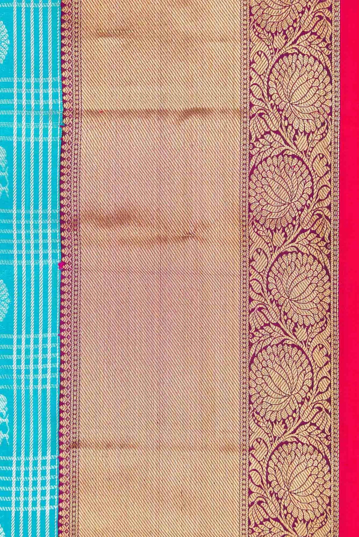 Sky Blue Dual Tone Kanchipuram Silk Saree