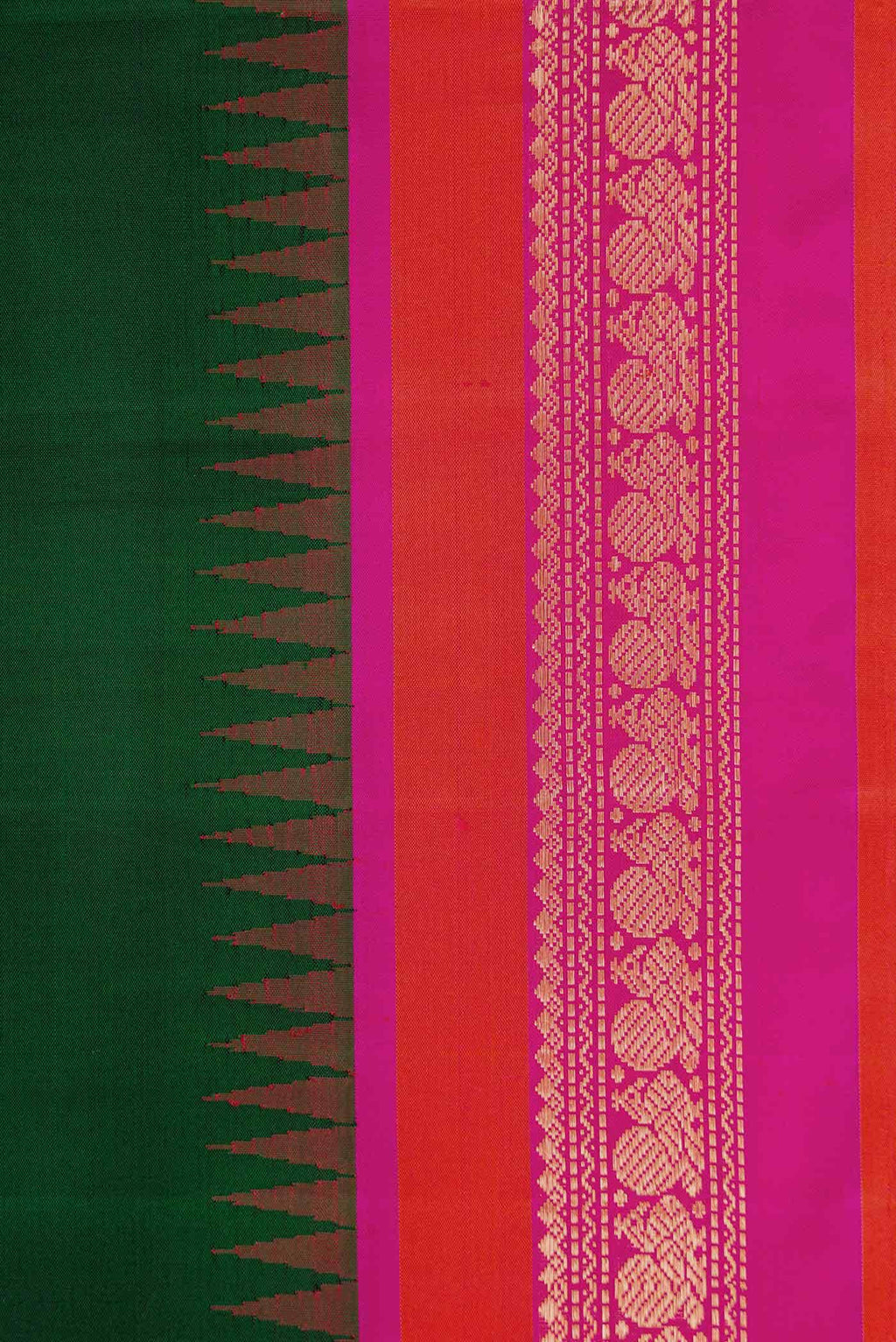 Green Dual Tone Kanchipuram Silk Saree