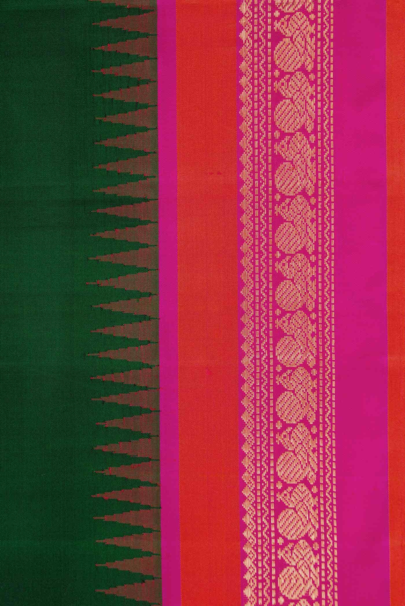 Green Dual Tone Kanchipuram Silk Saree