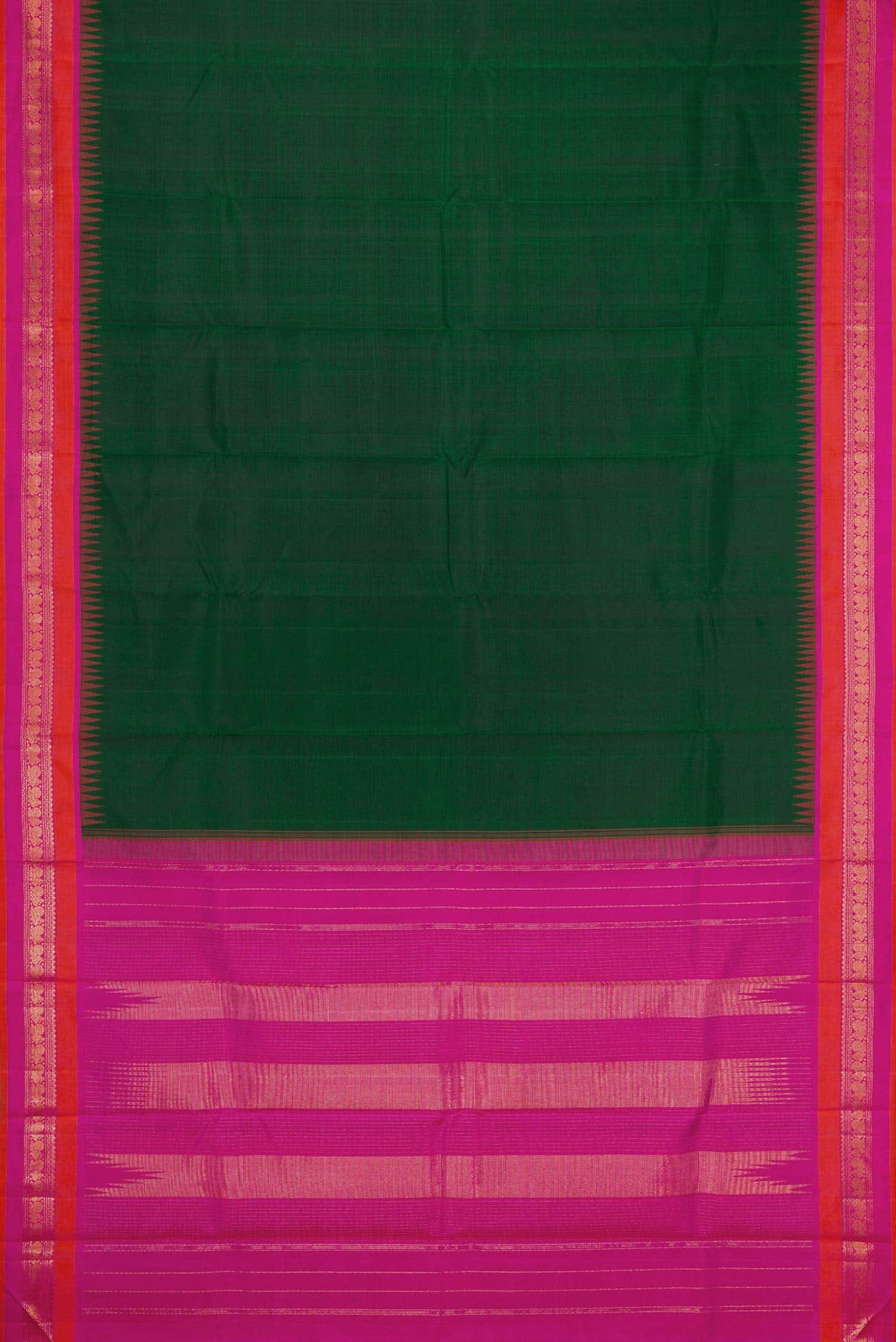 Green Dual Tone Kanchipuram Silk Saree