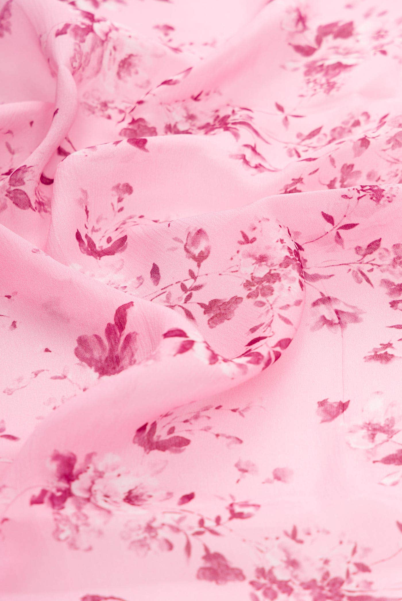 Pink Dual Tone Mysore Georgette Saree