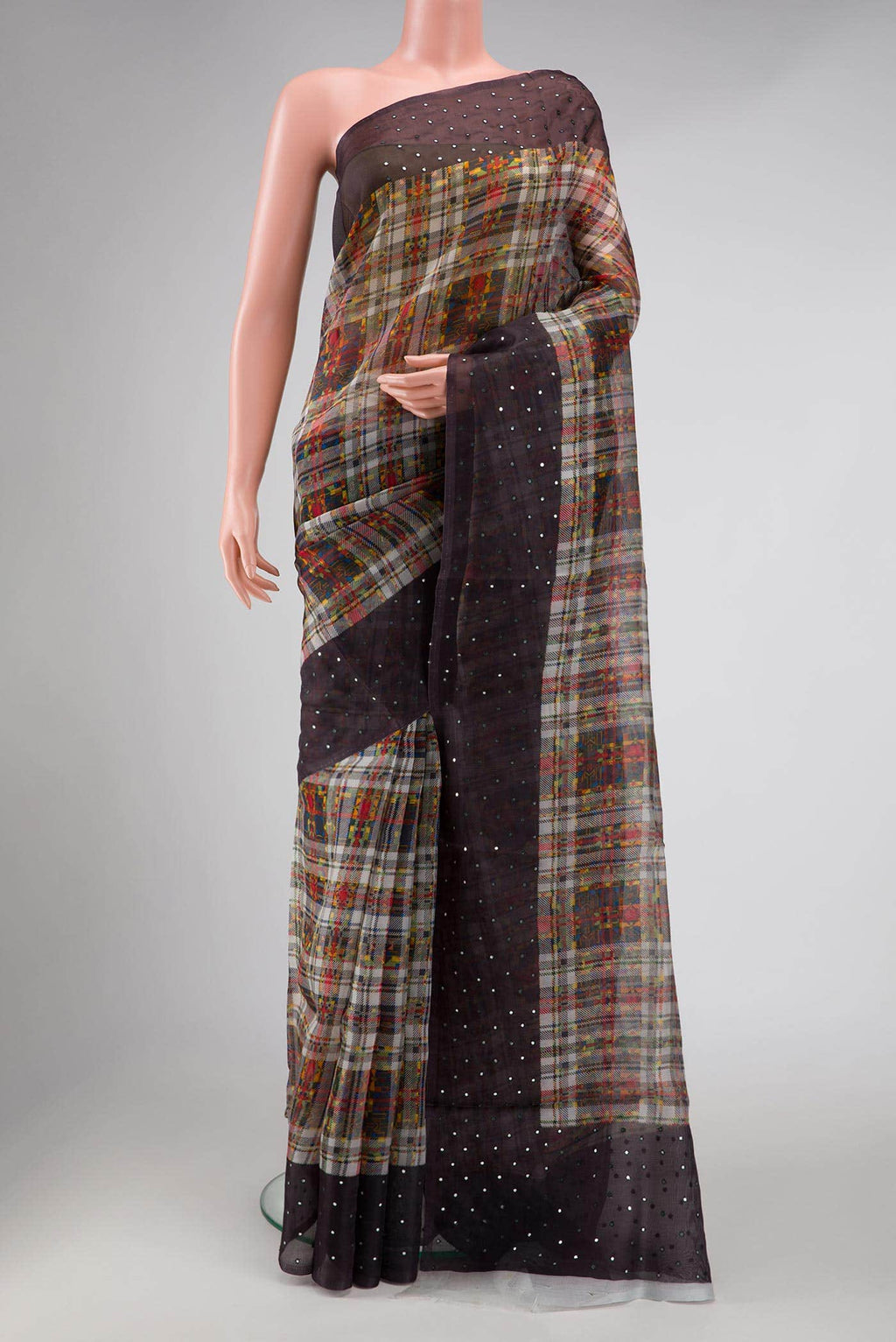Off White Organza Silk Saree
