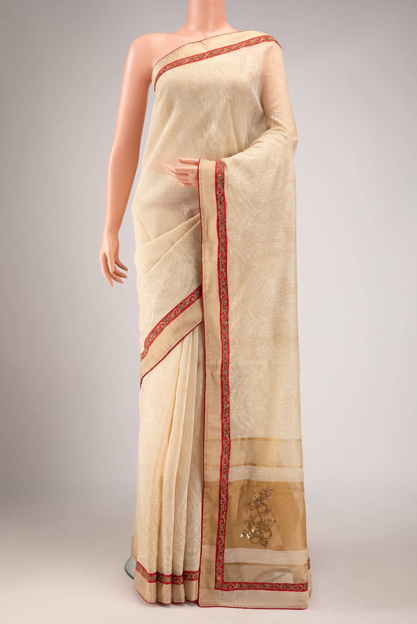 Sandal Linen Saree