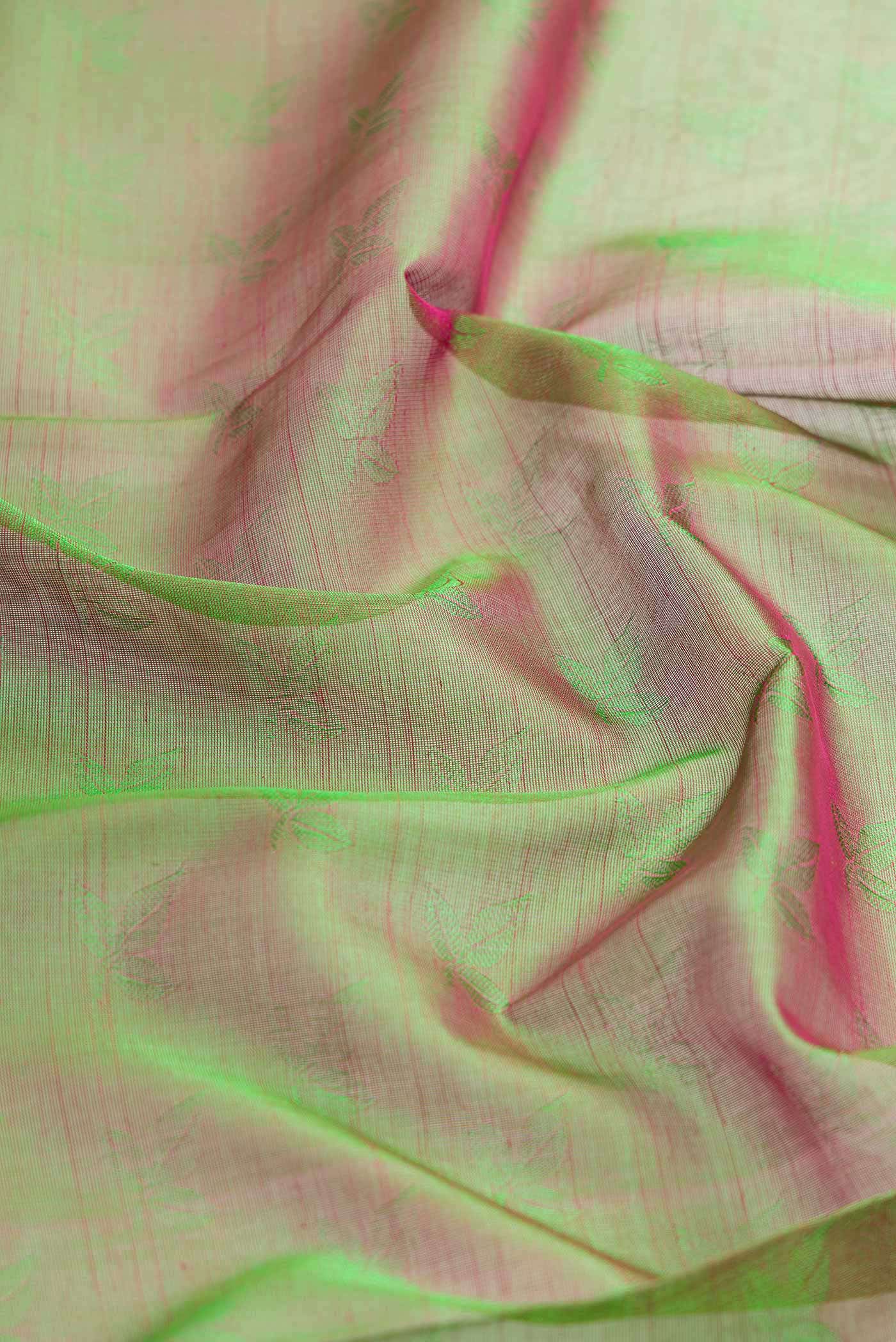 Green Dual Tone Silk Cotton Saree
