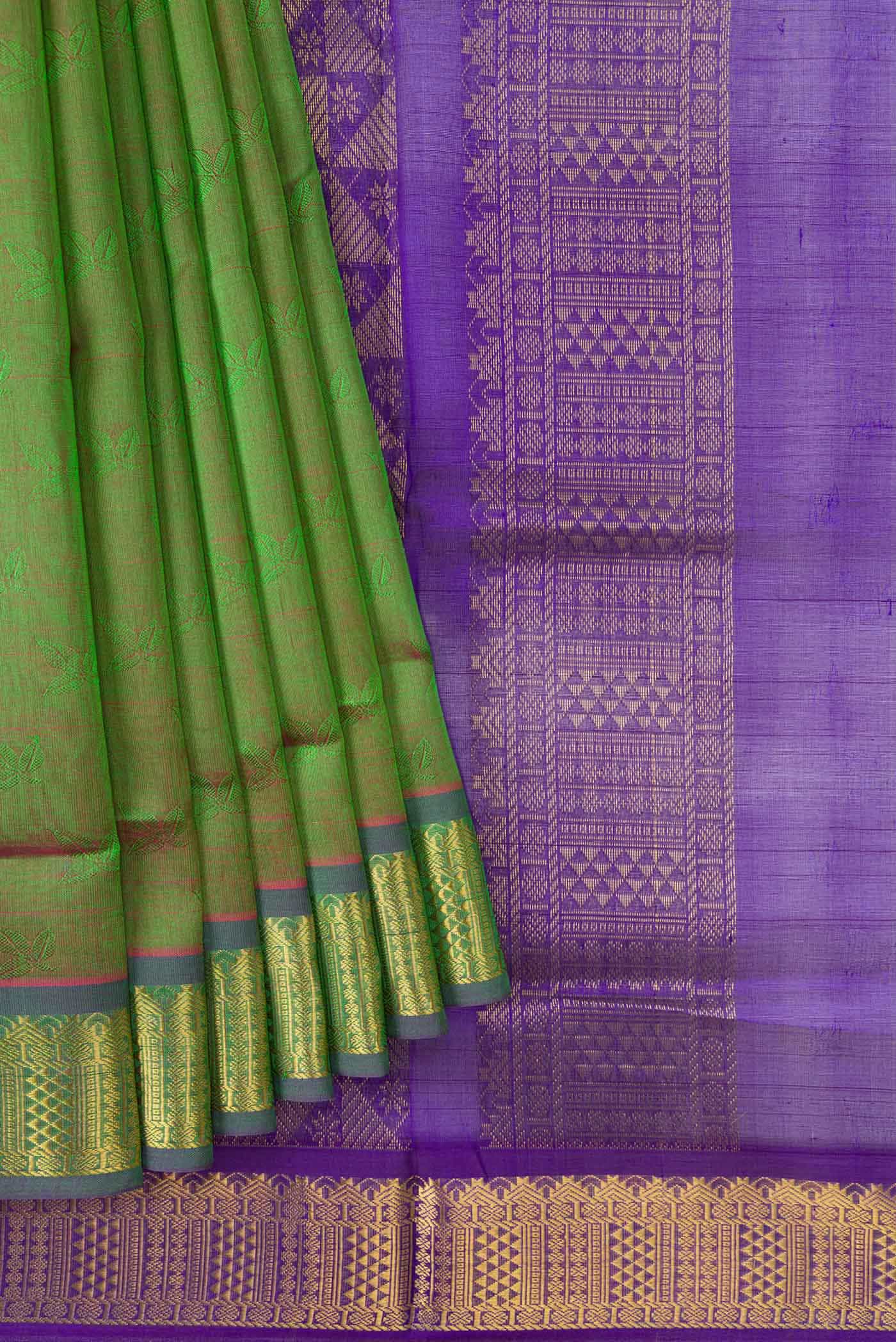 Green Dual Tone Silk Cotton Saree