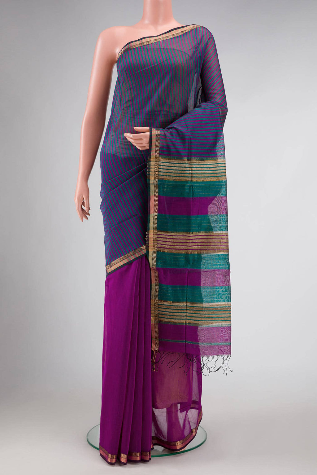 Multi Blended Chanderi Silk Saree