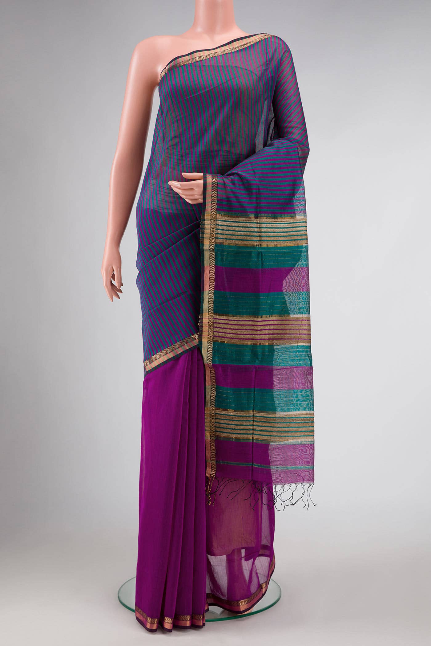 Multi Blended Chanderi Silk Saree