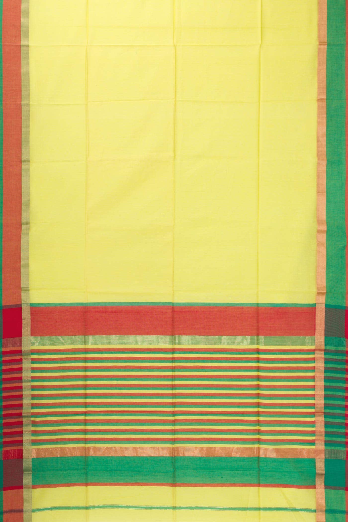 Lemon Yellow Blended Chanderi Silk Saree