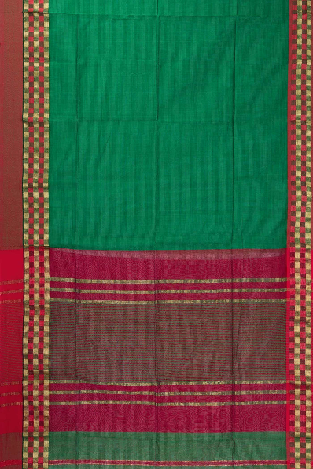 Green Dual Tone Blended Chanderi Silk Saree