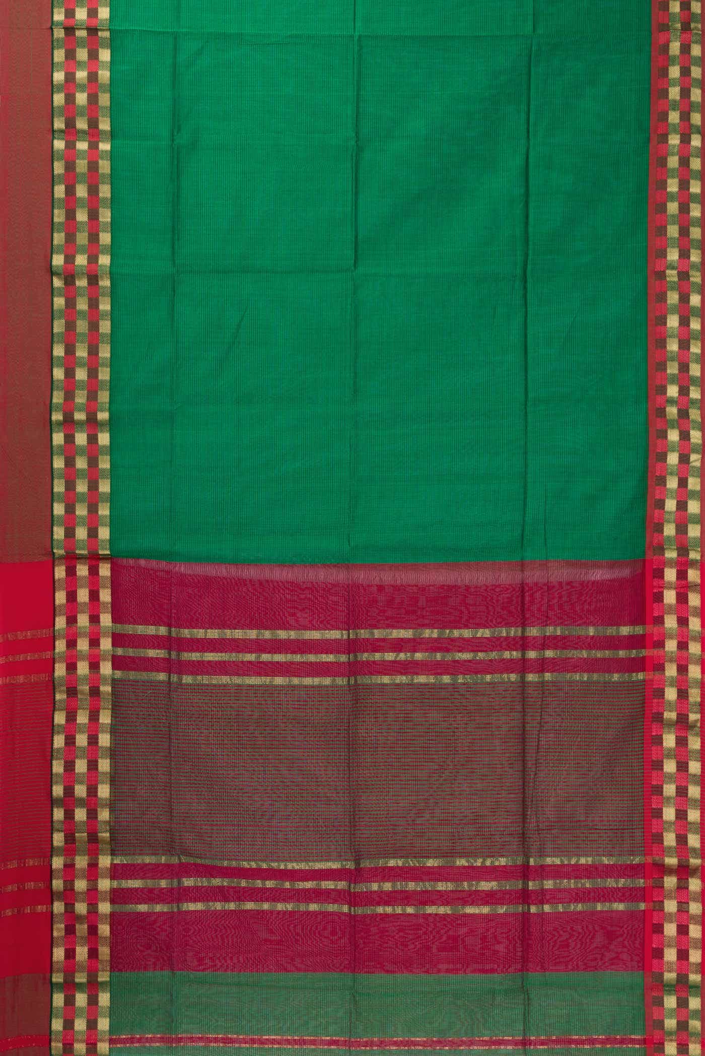Green Dual Tone Blended Chanderi Silk Saree