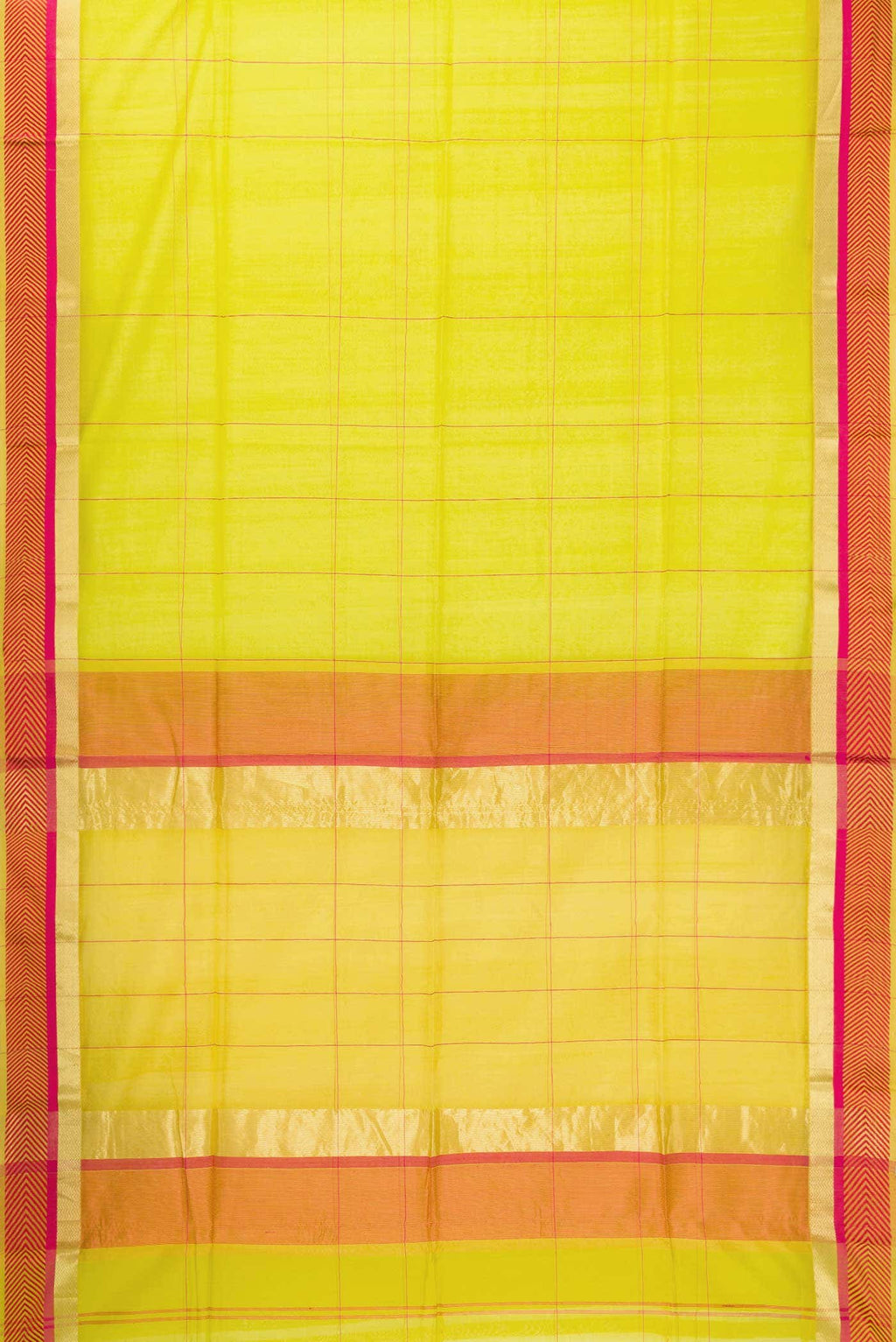 Parrot Green Dual Tone Blended Chanderi Silk Saree